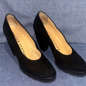 Walter Steiger Black Suede Heels